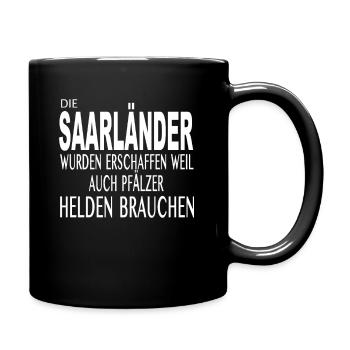 Saarländer und Pfälzer - Tasse einfarbig - Schwarz - Rechts