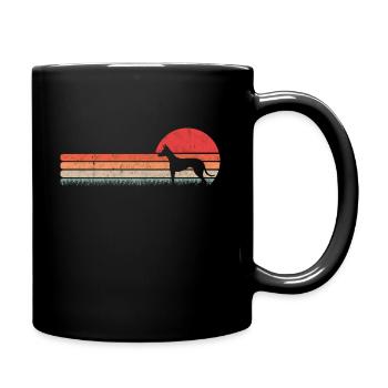 Podenco Retro Ibizan Hound Lévrier Vintage - Mug uni - noir - Droite