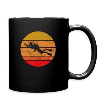 Tauchen Taucher Schnorcheln Tauchsport - Tasse einfarbig - Schwarz - Rechts