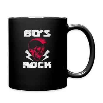 80s Rock Retro 1980 Theme Party 80s Gift - Full Colour Mug - black - Right