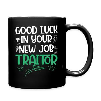 Collègue quitter Gag Cadeau Traître - Mug uni - noir - Droite