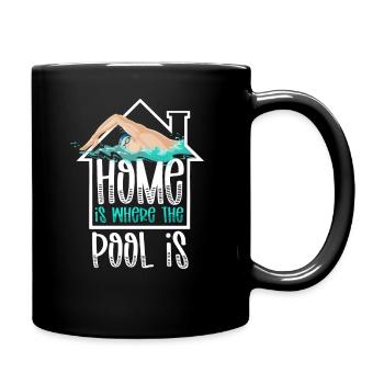 Swimming Swimmer Swim Home Is - Tasse einfarbig - Schwarz - Rechts