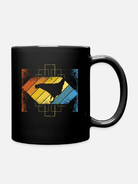 Hühner Huhn - Tasse einfarbig - Schwarz
