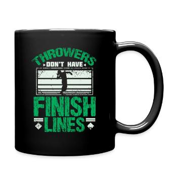 Kugelstoßen finish line - Tasse einfarbig - Schwarz - Rechts