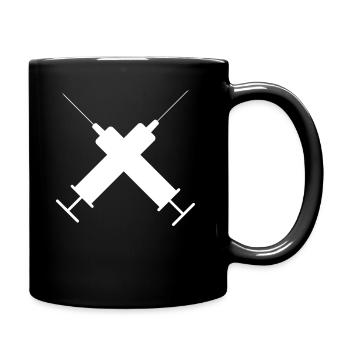 Spritze - Tasse einfarbig - Schwarz - Rechts