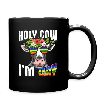 Cow Gay Homo LGBT Farmer Gay - Full Colour Mug - black - Right