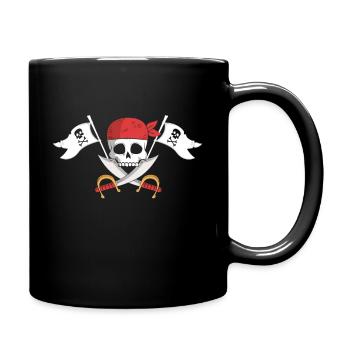 Piraten Matrose Seeräuber Kapitän Schiff Kind - Tasse einfarbig - Schwarz - Rechts