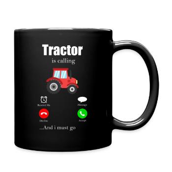 Tracteur - Mug uni - noir - Droite