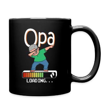 Werdender Opa loading zukünftiger Großvater Opa - Tasse einfarbig - Schwarz - Rechts