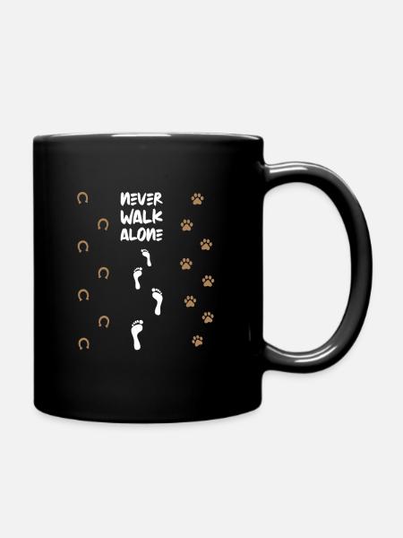 Pferd Hund Pony - Tasse einfarbig - Schwarz