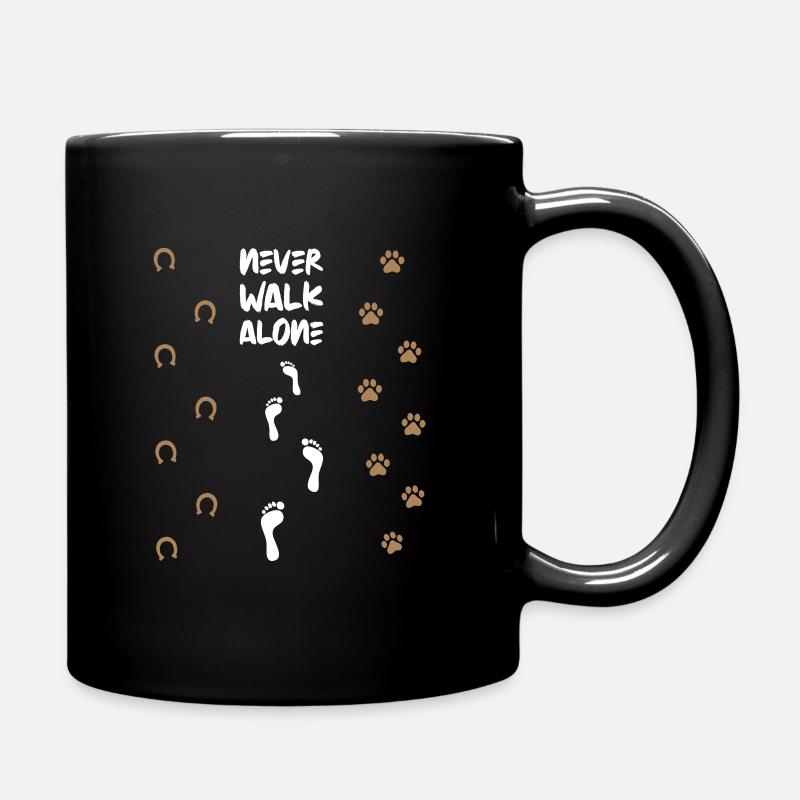 Pferd Hund Pony - Tasse einfarbig - Schwarz