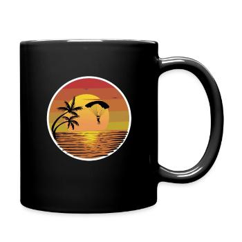 Fallschirmspringen - Tasse einfarbig - Schwarz - Rechts