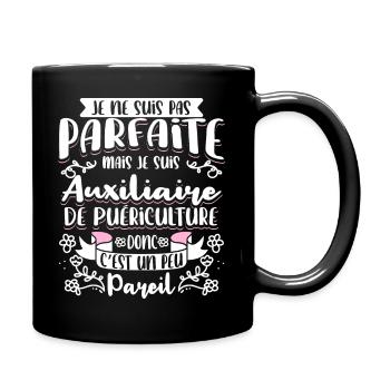 Auxiliaire puériculture humour - Mug uni - noir - Droite