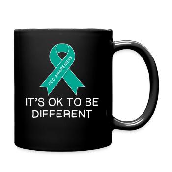 Verschiedene Zwangsstörungen OCD - Tasse einfarbig - Schwarz - Rechts