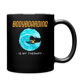 My Therapy Bodyboarding Funny Bodyboard product - Full Colour Mug - black - Right