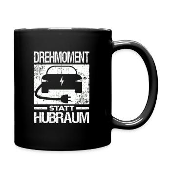 Elektroauto E-Auto Elektroantrieb lustiger Spruch - Tasse einfarbig - Schwarz - Rechts