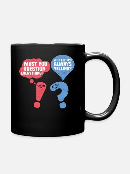 Englische Grammatik Lustig - Tasse einfarbig - Schwarz