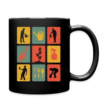 Jardiniers vintage Jardin jardin arrosoir - Mug uni - noir - Droite