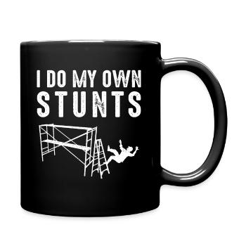 Scaffolding I Do My Own Stunts Scaffolding - Full Colour Mug - black - Right