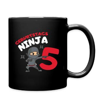 5. Geburtstag Ninja 5 Jahre Ninja Kostüm - Tasse einfarbig - Schwarz - Rechts