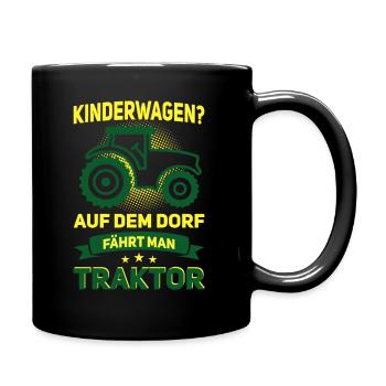 Landwirtschaft Nachwuchs Landwirt Kinder Traktor - Tasse einfarbig - Schwarz - Rechts