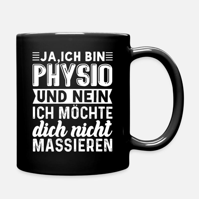 Physiotherapie Masseur Ja, ich bin Physio - Tasse einfarbig - Schwarz