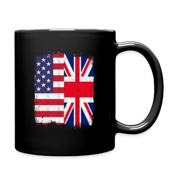 ROYAUME-UNI ÉTATS-UNIS Drapeau - Mug uni - noir - Droite