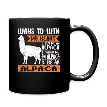 alpaka be an alpaka - Tasse einfarbig - Schwarz - Rechts