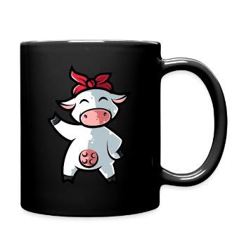 Kuh Bandana Design pour producteur de lait paysanne - Mug uni - noir - Droite