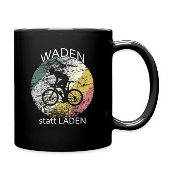 Fahrradfahren - Tasse einfarbig - Schwarz - Rechts