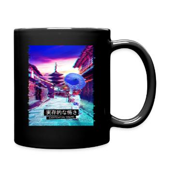 Vaporwave Japanese Streetwear Tokyo Temple Lofi - Mug uni - noir - Droite