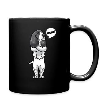 Stubborn English Springer Spaniel - Tasse einfarbig - Schwarz - Rechts