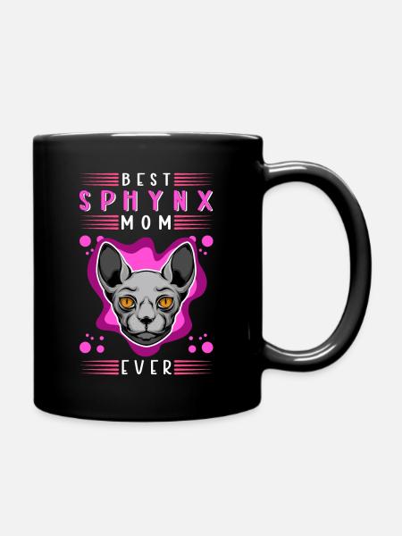 Sphynx Mom Katze Sphinx Katzenbesitzerin Geschenk - Tasse einfarbig - Schwarz