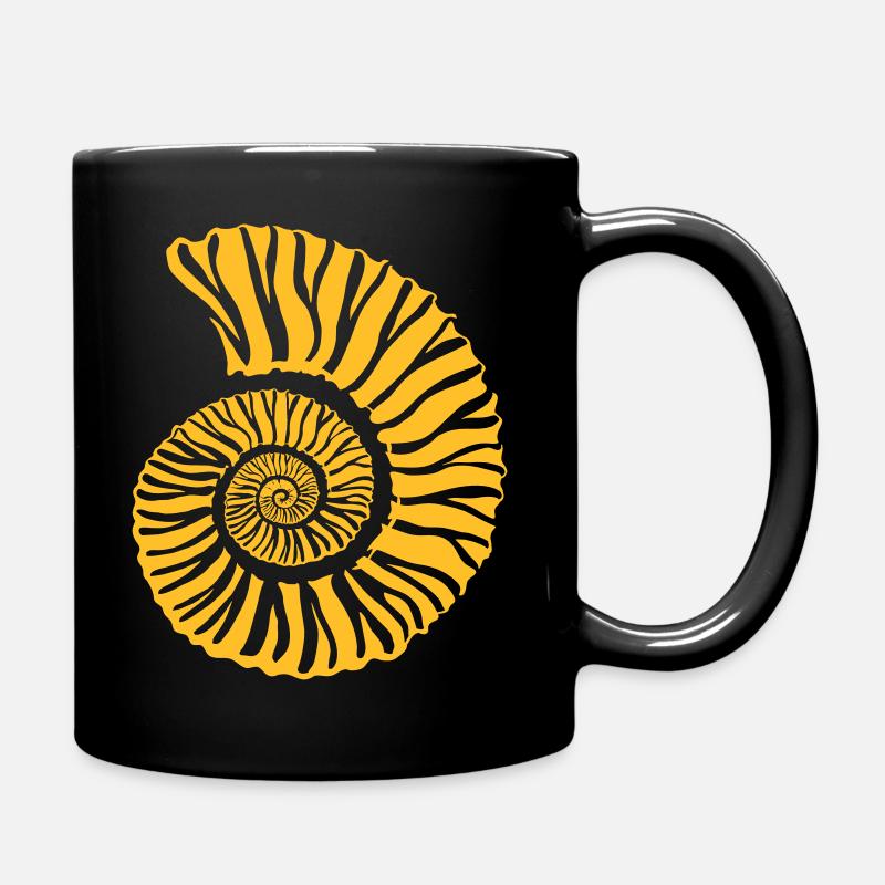 Fossile Ammonite - Tasse einfarbig - Schwarz