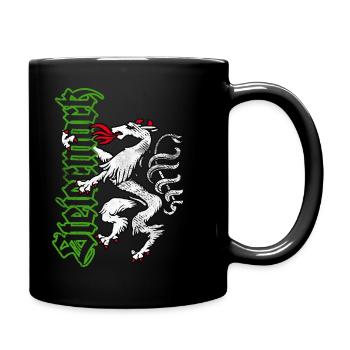 Steiermark T-Shirt Retro Panther Wappen - Tasse einfarbig - Schwarz - Rechts