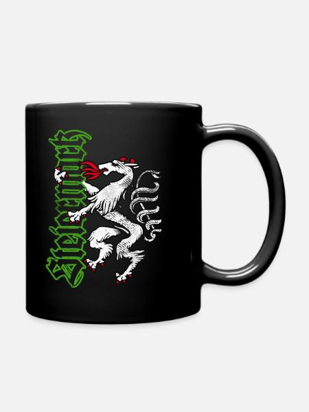Steiermark T-Shirt Retro Panther Wappen - Tasse einfarbig - Schwarz