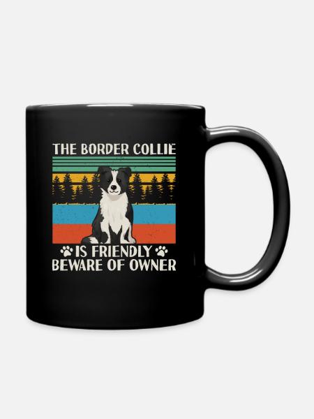 Border Collie chien propriétaire de chien cadeau - Mug uni - noir