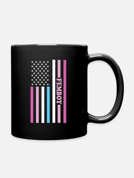 Femboy LGBTQ Rainbow Gay Pride American Flag Queer - Tasse einfarbig - Schwarz