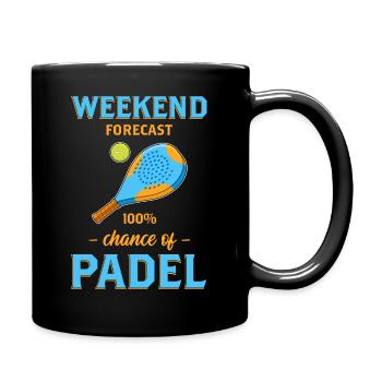 Prévisions week-end Paddle Tennis Padel impression - Mug uni - noir - Droite
