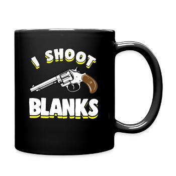 Funny Vasectomy Shoot Blanks - Full Colour Mug - black - Right