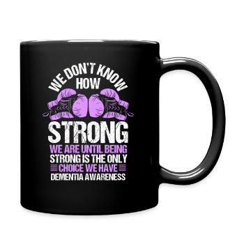 Dementia Awareness Dement Choice Purple Ribbon - Full Colour Mug - black - Right