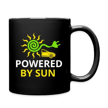 Car Solar Power Environmental Love Electric Car - Full Colour Mug - black - Right