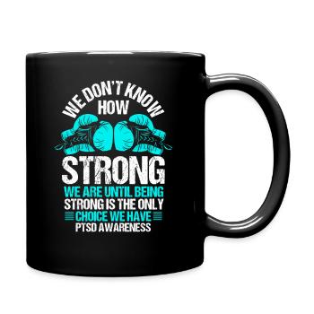 PTSD Awareness Vétéran Soldier Choice Teal Ribbon - Mug uni - noir - Droite