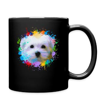 Malsains amoureux des animaux Chiens Eau Peinture Water Art - Mug uni - noir - Droite