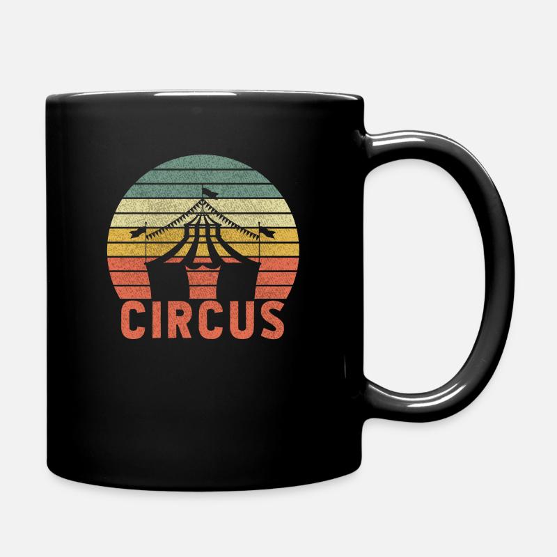 Zirkus Zelt - Tasse einfarbig - Schwarz