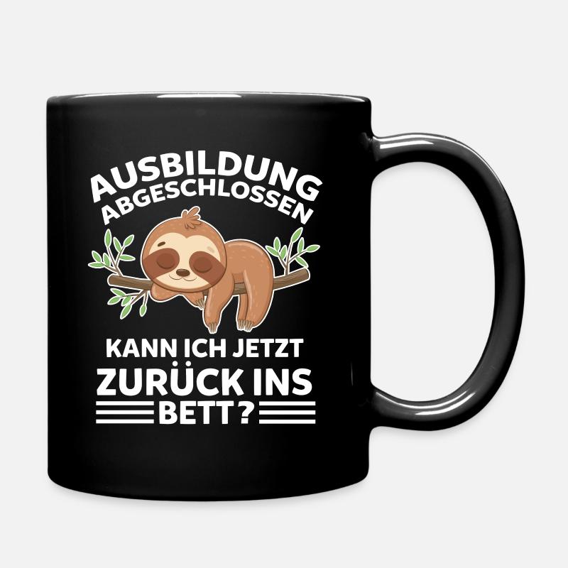 Faultier Ausbildung Azubi Auszubildende - Tasse einfarbig - Schwarz