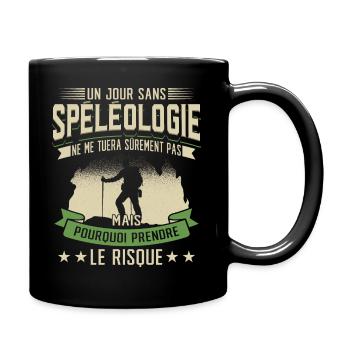 Spéléologie Humour Spéléologue - Mug uni - noir - Droite