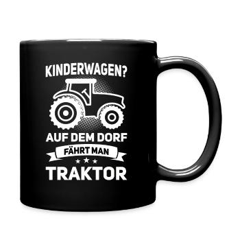 Landwirtschaft Nachwuchs Landwirt Kinder Traktor - Tasse einfarbig - Schwarz - Rechts