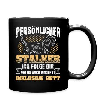 Riesenschnauzer Hund Schnauzer - Tasse einfarbig - Schwarz - Rechts