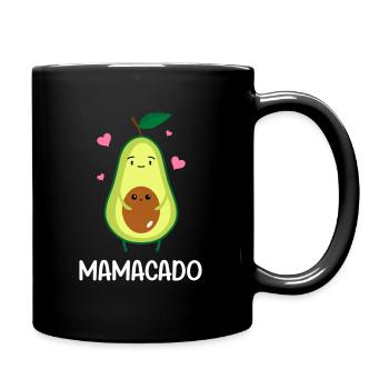 Mamacado Pregnant Avocado Mom - Full Colour Mug - black - Right